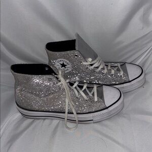 Converse Women’s Silver High-Top Sneakers